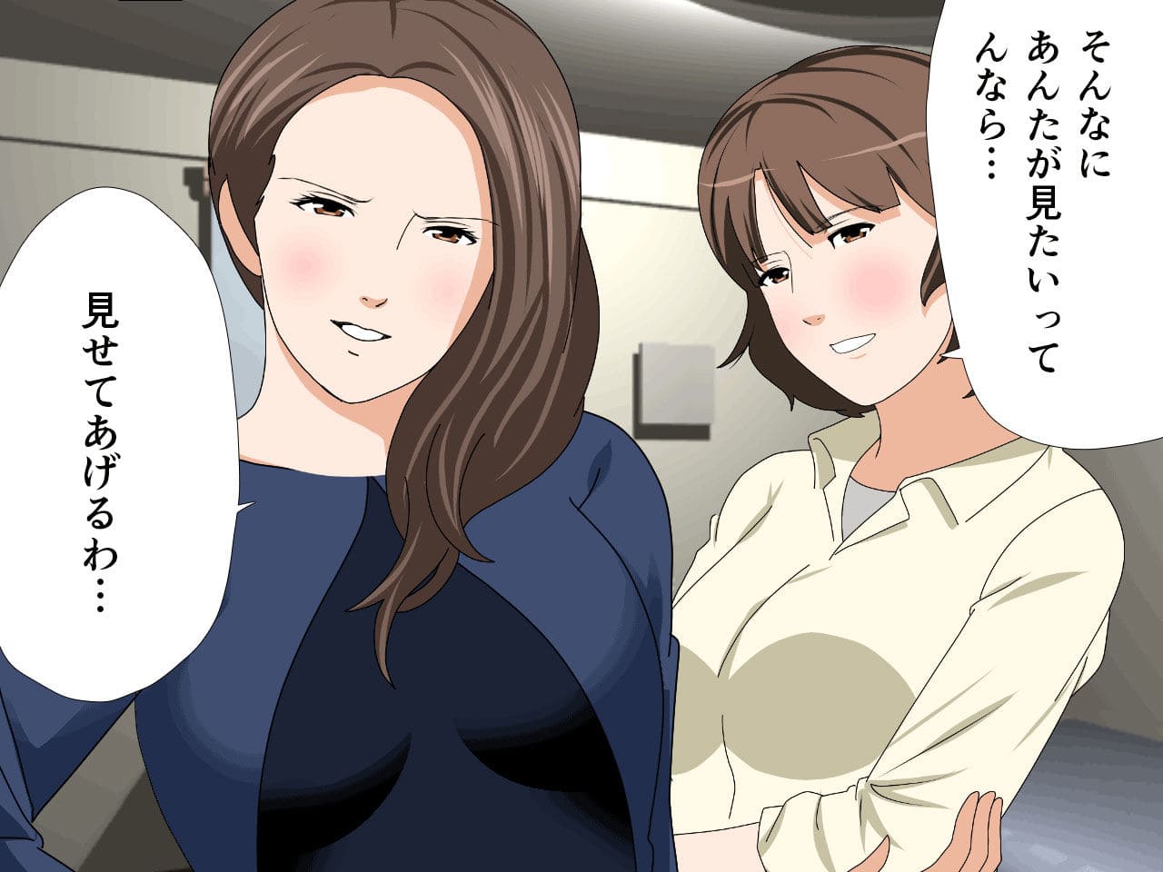 サークルENZINが描く、先生と人妻が禁断のレズ関係に堕ちる背徳ストーリー